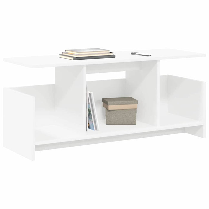 Support TV Alb 102 x 35 x 45 cm Lemn compozit - WALTI WALTI