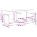 Support TV Stejar fumuriu 102 x 35 x 45 cm Lemn compozit - WALTI WALTI