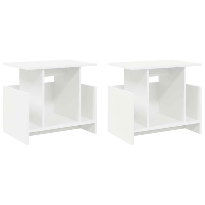 Support TV 2 pcs Alb 50 x 35 x 45 cm Lemn compozit - WALTI WALTI