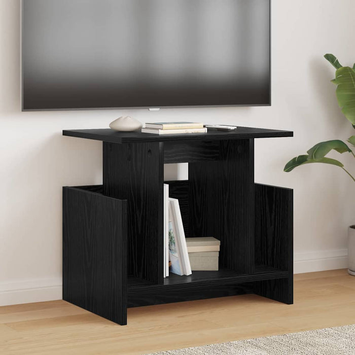 Support TV Stejar Negru 50 x 35 x 45 cm Lemn compozit - WALTI WALTI