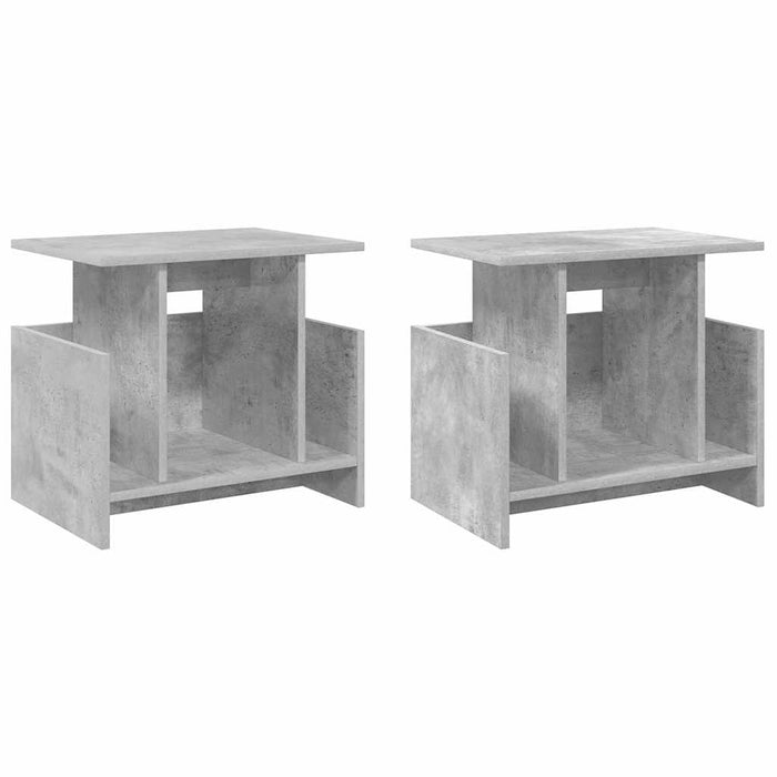 Support TV 2 pcs Gri din beton 50 x 35 x 45 cm Lemn compozit - WALTI WALTI
