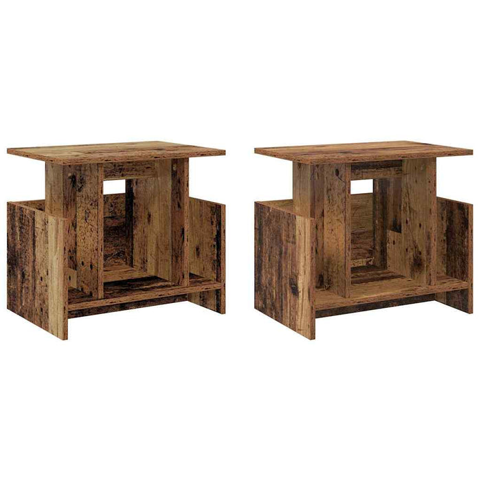 Support TV 2 pcs Lemn vechi 50 x 35 x 45 cm Lemn compozit - WALTI WALTI