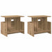 Support TV 2 pcs Stejar Artizanal 50 x 35 x 45 cm Lemn compozit - WALTI WALTI