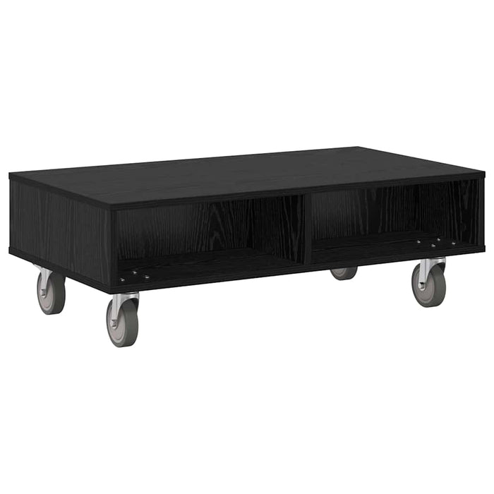 Masă laterală cu roți Stejar Negru 90 x 50 x 30 cm - WALTI WALTI