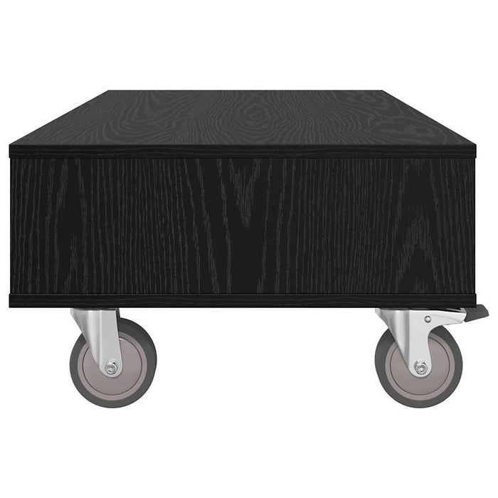Masă laterală cu roți Stejar Negru 90 x 50 x 30 cm - WALTI WALTI