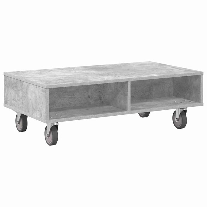 Masă laterală cu roți Gri din beton 90 x 50 x 30 cm - WALTI WALTI