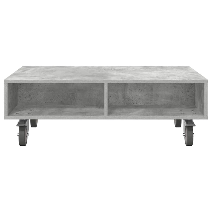 Masă laterală cu roți Gri din beton 90 x 50 x 30 cm - WALTI WALTI