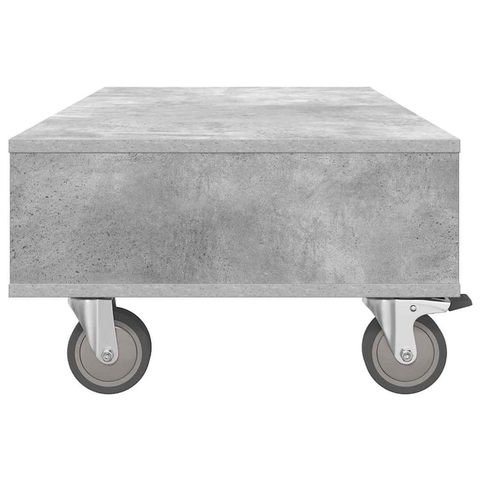 Masă laterală cu roți Gri din beton 90 x 50 x 30 cm - WALTI WALTI