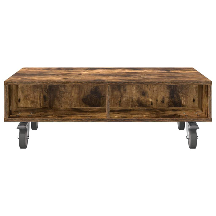 Masă laterală cu roți Stejar fumuriu 90 x 50 x 30 cm - WALTI WALTI