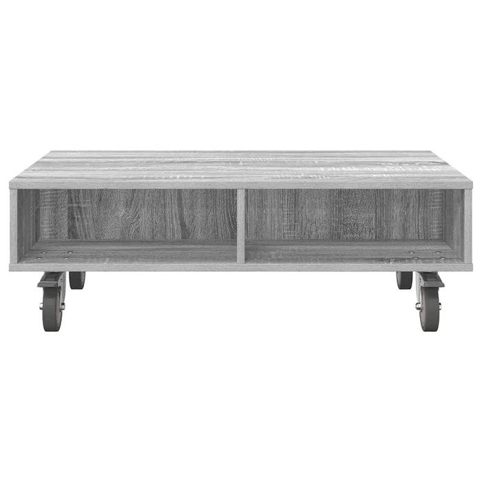 Masă laterală cu roți Gri Sonoma 90 x 50 x 30 cm Lemn compozit - WALTI WALTI