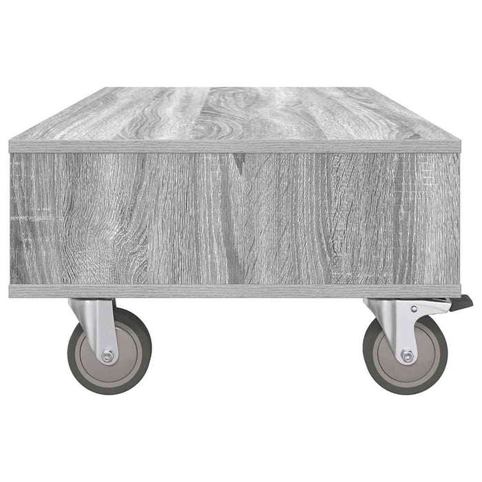 Masă laterală cu roți Gri Sonoma 90 x 50 x 30 cm Lemn compozit - WALTI WALTI