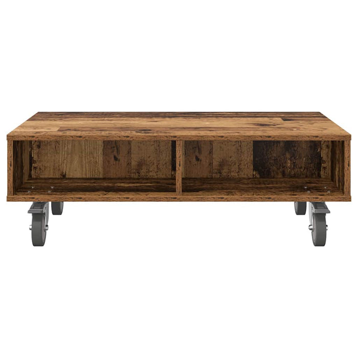 Masă laterală cu roți Lemn vechi 90 x 50 x 30 cm Lemn compozit - WALTI WALTI