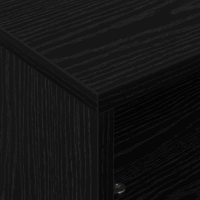 Masă laterală cu roți Stejar Negru 50 x 50 x 30 cm - WALTI WALTI