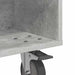 Masă laterală cu roți Gri din beton 50 x 50 x 30 cm - WALTI WALTI