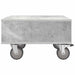 Masă laterală cu roți Gri din beton 50 x 50 x 30 cm - WALTI WALTI