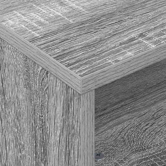 Masă laterală cu roți Gri Sonoma 50 x 50 x 30 cm Lemn compozit - WALTI WALTI