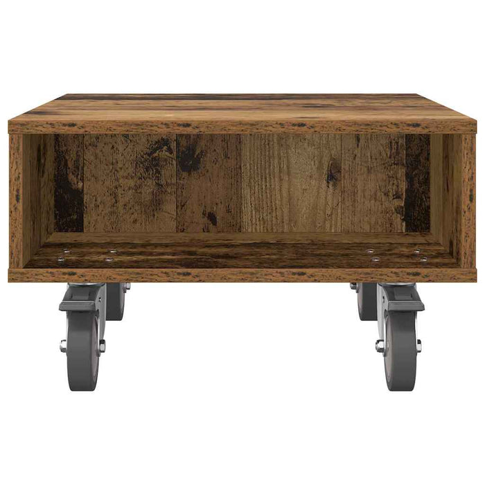 Masă laterală cu roți Lemn vechi 50 x 50 x 30 cm Lemn compozit - WALTI WALTI