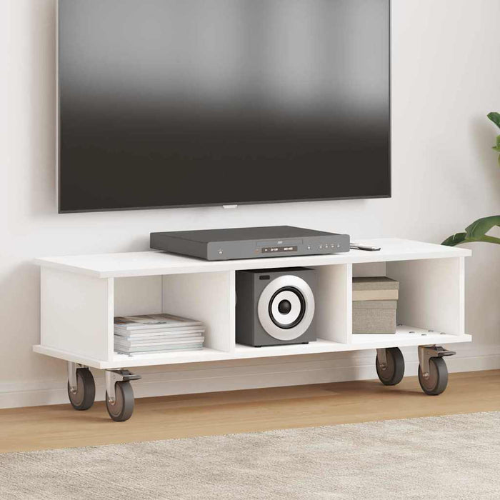 Support TV Alb 100 x 35 x 35 cm Lemn compozit - WALTI WALTI