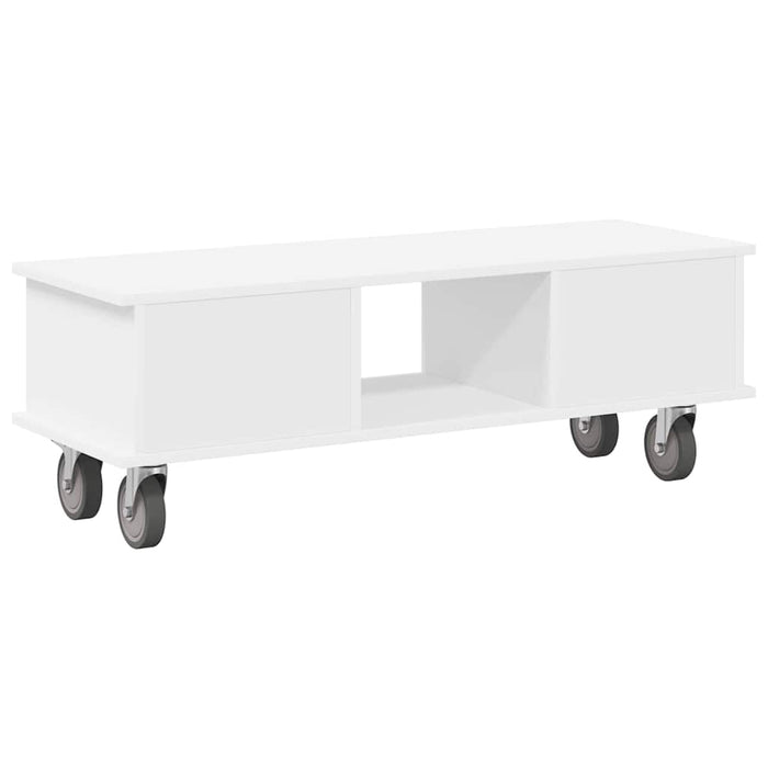 Support TV Alb 100 x 35 x 35 cm Lemn compozit - WALTI WALTI