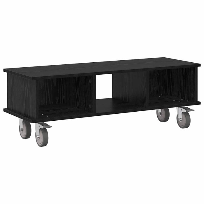 Support TV Stejar Negru 100 x 35 x 35 cm Lemn compozit - WALTI WALTI