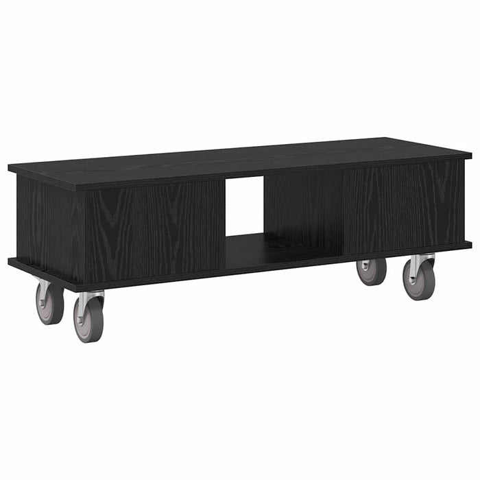 Support TV Stejar Negru 100 x 35 x 35 cm Lemn compozit - WALTI WALTI