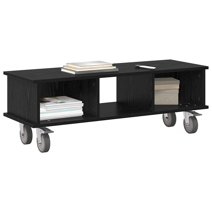 Support TV Stejar Negru 100 x 35 x 35 cm Lemn compozit - WALTI WALTI