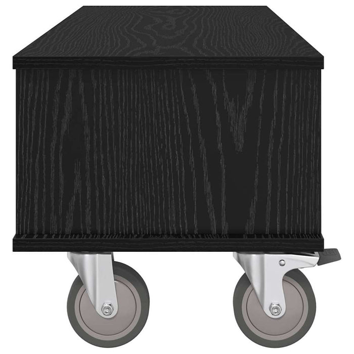 Support TV Stejar Negru 100 x 35 x 35 cm Lemn compozit - WALTI WALTI