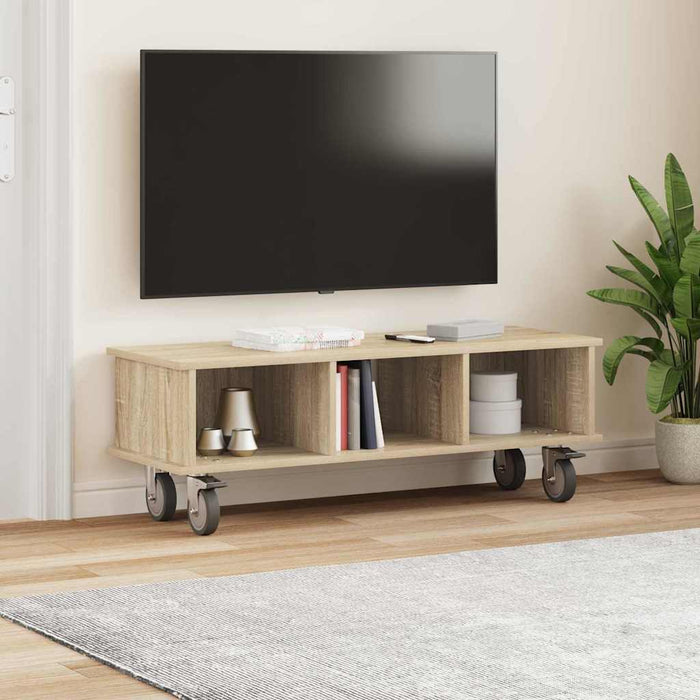 Support TV Stejar Sonoma 100 x 35 x 35 cm Lemn compozit - WALTI WALTI