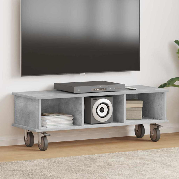 Support TV Gri din beton 100 x 35 x 35 cm Lemn compozit - WALTI WALTI