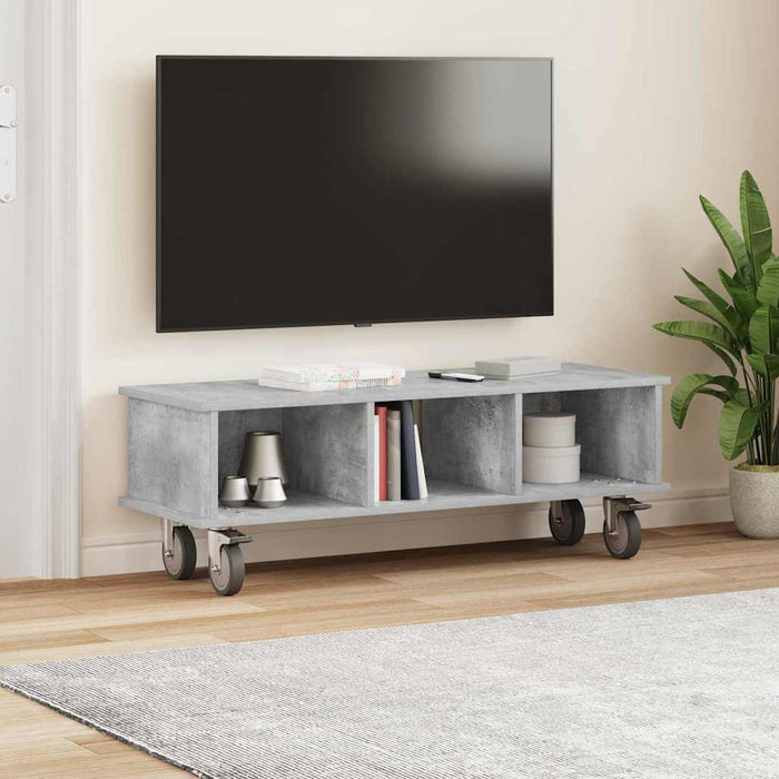 Support TV Gri din beton 100 x 35 x 35 cm Lemn compozit - WALTI WALTI