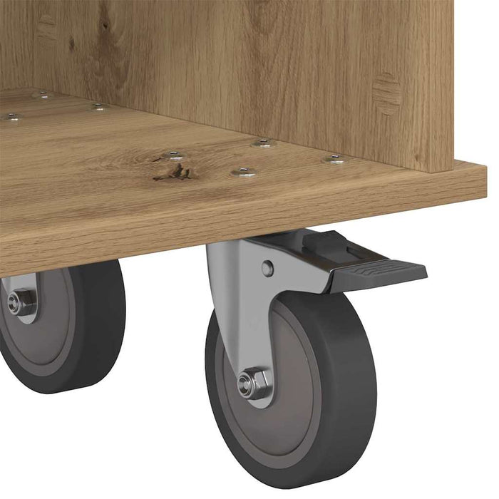 Support TV Stejar Artizanal 100 x 35 x 35 cm Lemn compozit - WALTI WALTI