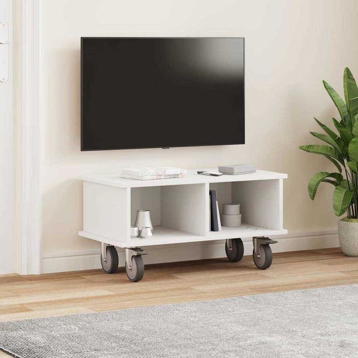 Support TV Alb 68,5 x 35 x 35 cm Lemn compozit - WALTI WALTI