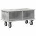 Support TV Gri din beton 68,5 x 35 x 35 cm Lemn compozit - WALTI WALTI