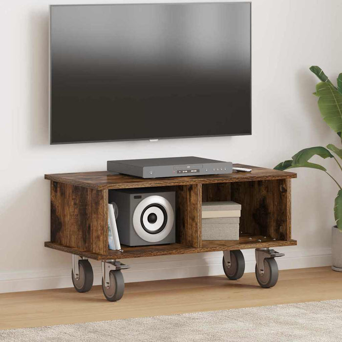 Support TV Stejar fumuriu 68,5 x 35 x 35 cm Lemn compozit - WALTI WALTI