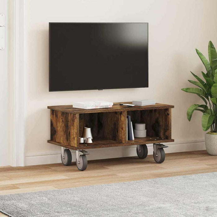 Support TV Stejar fumuriu 68,5 x 35 x 35 cm Lemn compozit - WALTI WALTI
