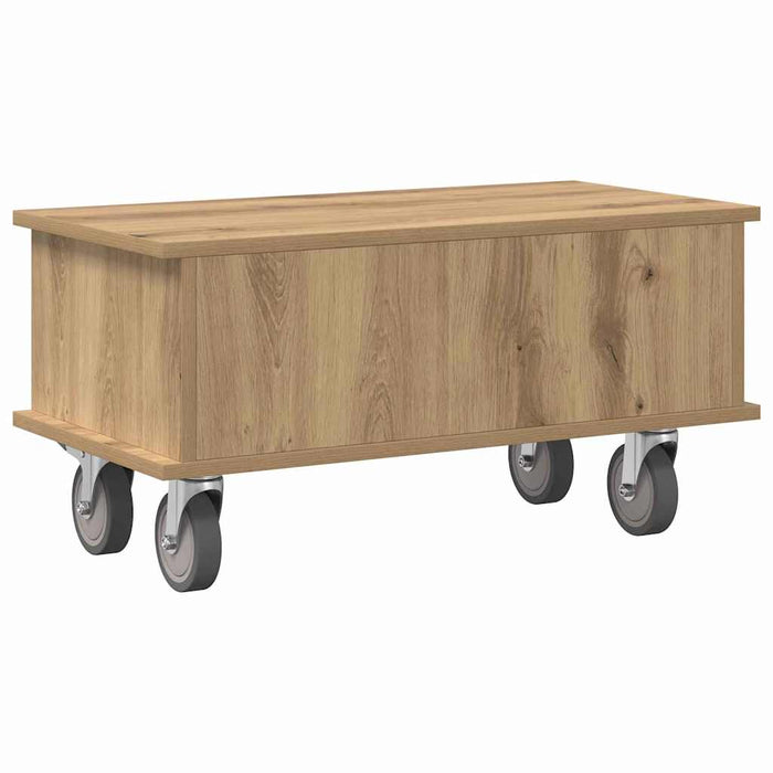 Support TV Stejar Artizanal 68,5 x 35 x 35 cm Lemn compozit - WALTI WALTI