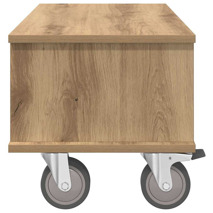 Support TV Stejar Artizanal 68,5 x 35 x 35 cm Lemn compozit - WALTI WALTI