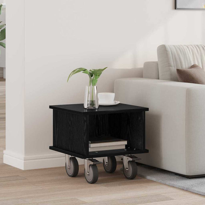 Support TV Stejar Negru 37 x 35 x 35 cm Lemn compozit - WALTI WALTI