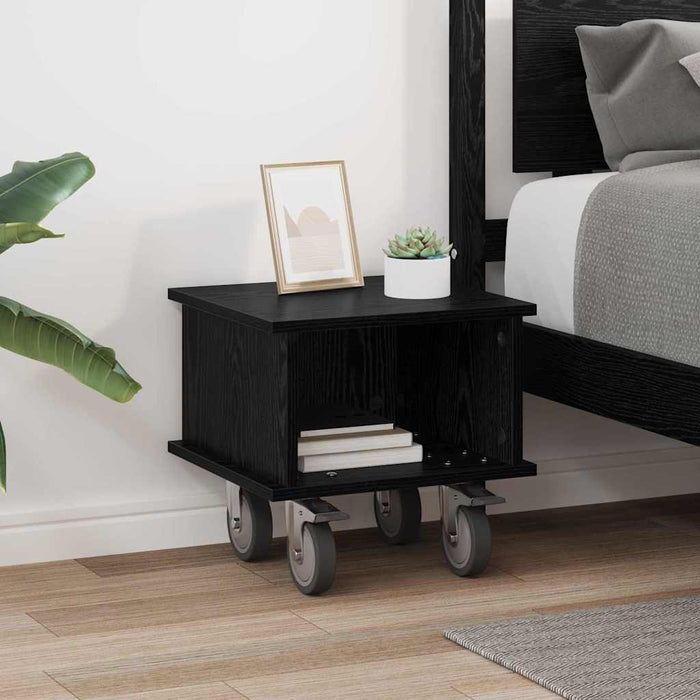 Support TV Stejar Negru 37 x 35 x 35 cm Lemn compozit - WALTI WALTI