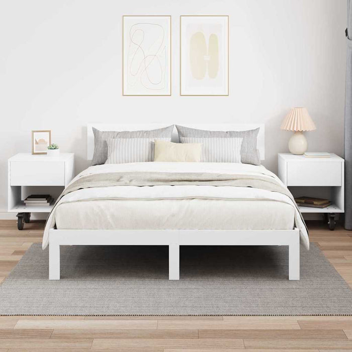 Noptieră 2 pcs Alb 40,5 x 40 x 48 cm Lemn compozit - WALTI WALTI