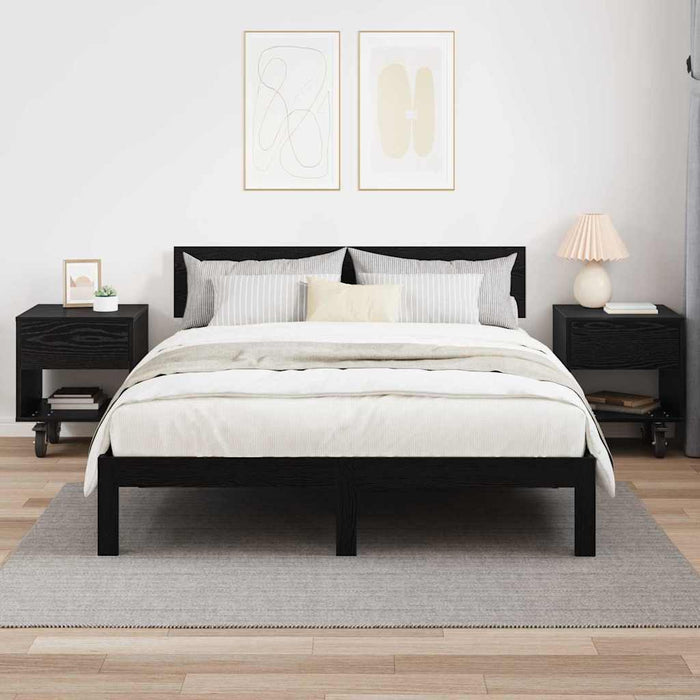 Noptieră 2 pcs Stejar Negru 40,5 x 40 x 48 cm Lemn compozit - WALTI WALTI