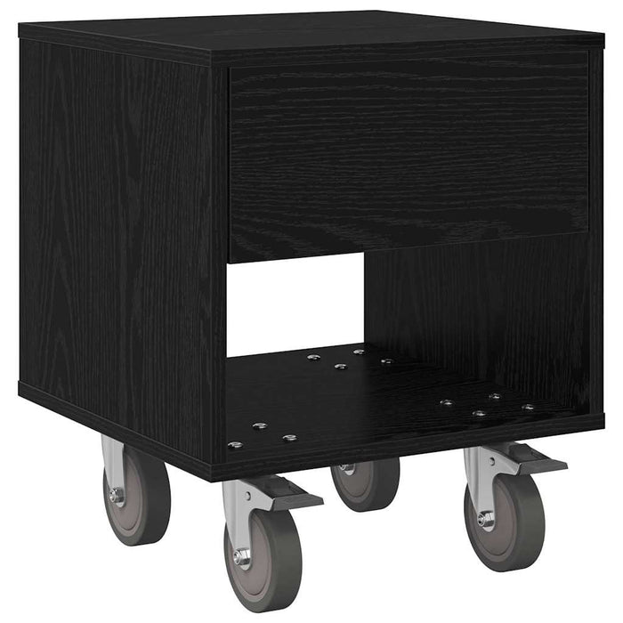 Noptieră 2 pcs Stejar Negru 40,5 x 40 x 48 cm Lemn compozit - WALTI WALTI
