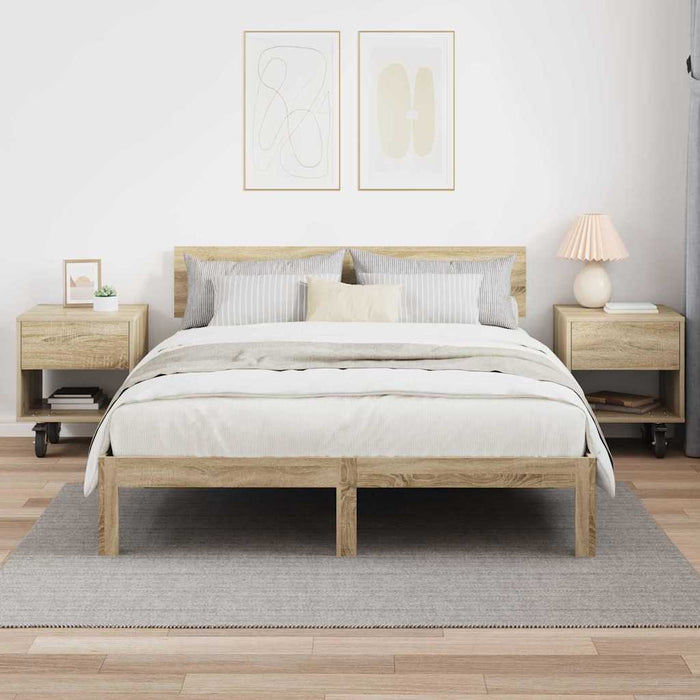 Noptieră 2 pcs Stejar Sonoma 40,5 x 40 x 48 cm Lemn compozit - WALTI WALTI