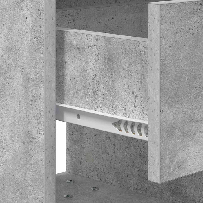 Noptieră Gri din beton 40,5 x 40 x 48 cm Lemn compozit - WALTI WALTI