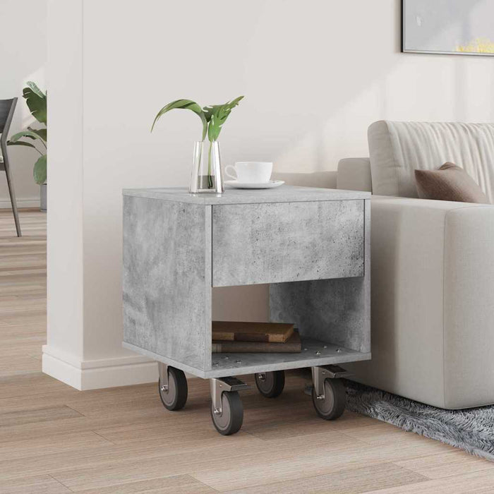 Noptieră Gri din beton 40,5 x 40 x 48 cm Lemn compozit - WALTI WALTI