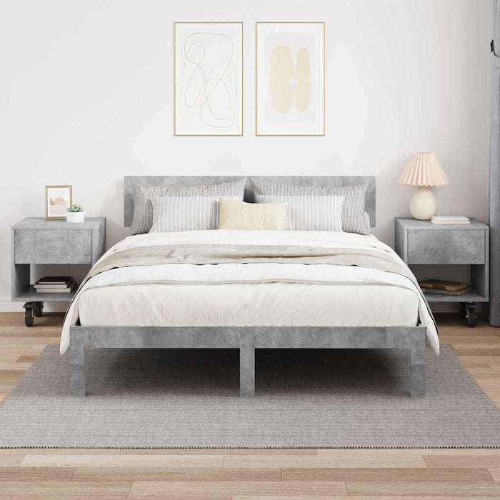 Noptieră 2 pcs Gri din beton 40,5 x 40 x 48 cm Lemn compozit - WALTI WALTI