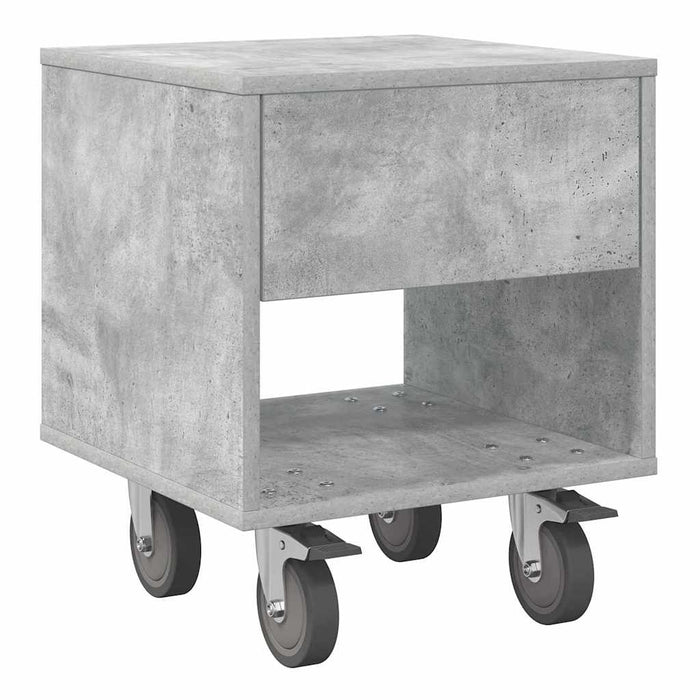 Noptieră 2 pcs Gri din beton 40,5 x 40 x 48 cm Lemn compozit - WALTI WALTI
