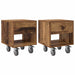 Noptieră 2 pcs Lemn vechi 40,5 x 40 x 48 cm Lemn compozit - WALTI WALTI