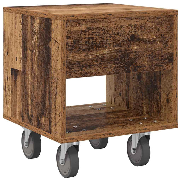 Noptieră 2 pcs Lemn vechi 40,5 x 40 x 48 cm Lemn compozit - WALTI WALTI