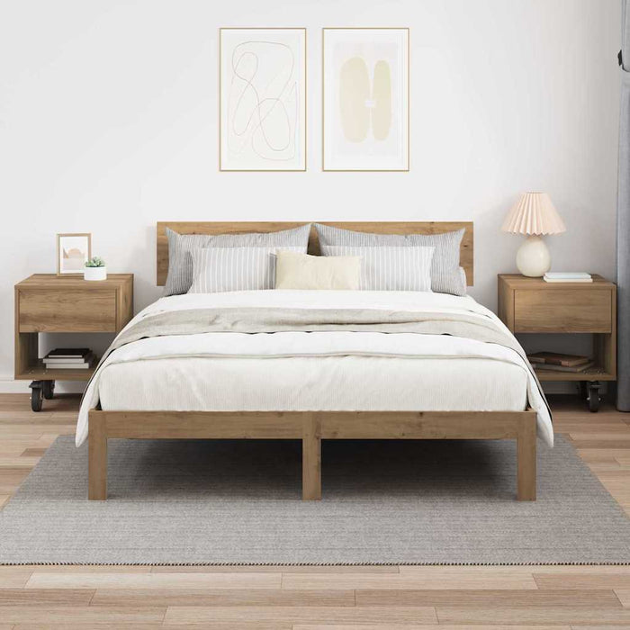 Noptieră 2 pcs Stejar Artizanal 40,5 x 40 x 48 cm Lemn compozit - WALTI WALTI